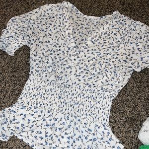 Two pack floral shirts- slightly cropped